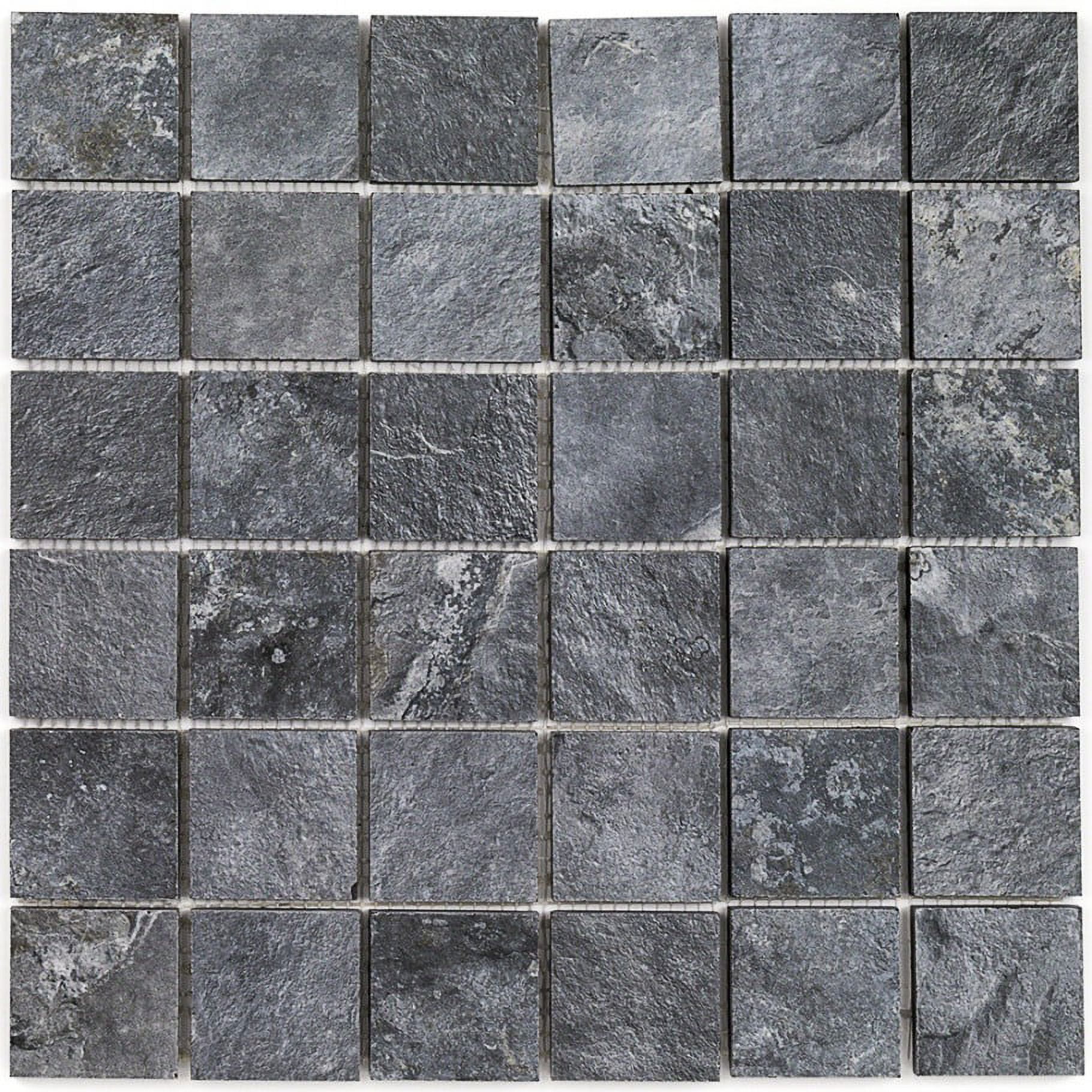 Bond Tile Cornwall Slate 4 in. x 8 in. SemiPolished Porcelain Mosaic Floor and Wall Tile Sample