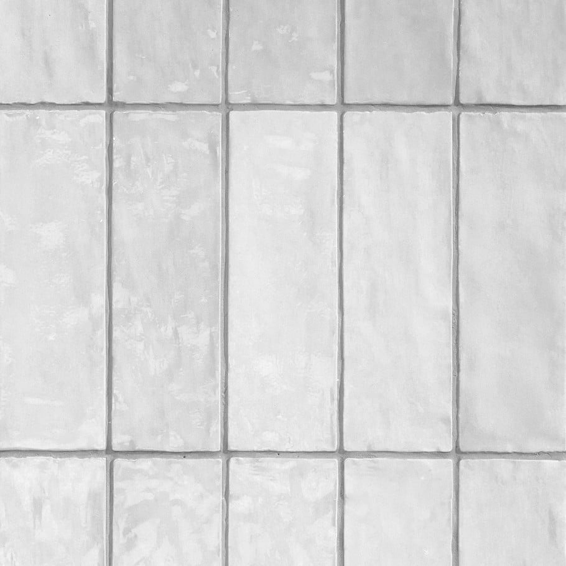 Kingston White 3" x 8" Glazed Ceramic Subway Wall Tile