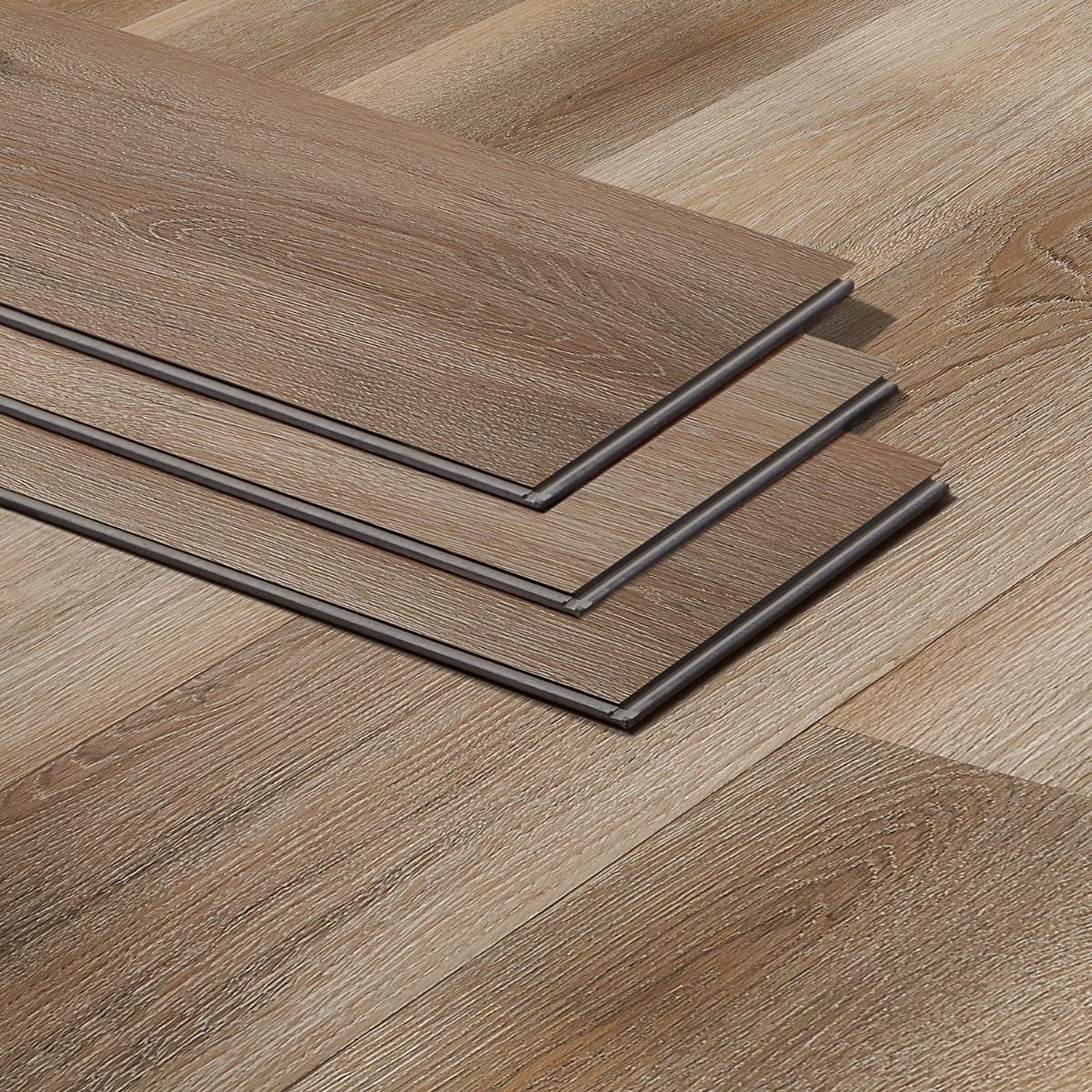 Bond Tile Lujo 28mil Oak Loft 6 in. x 48 in. Rigid Click-Lock Luxury Vinyl Tile Flooring (27.39 Sq. Ft. / Case)
