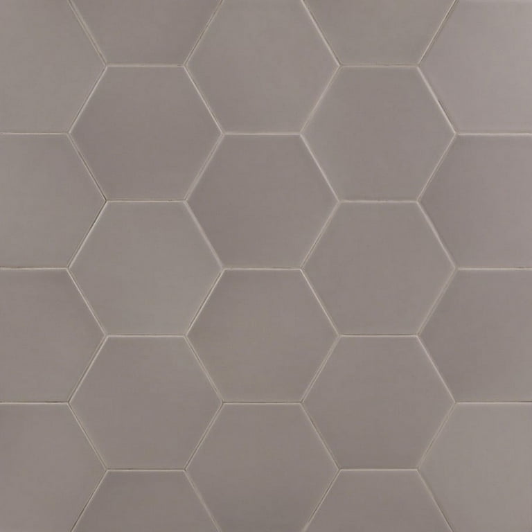 Magen Hex Dark Gray Matte Ceramic Hexagon Tile Magen Hex Dark Gray Matte Ceramic Hexagon Tile