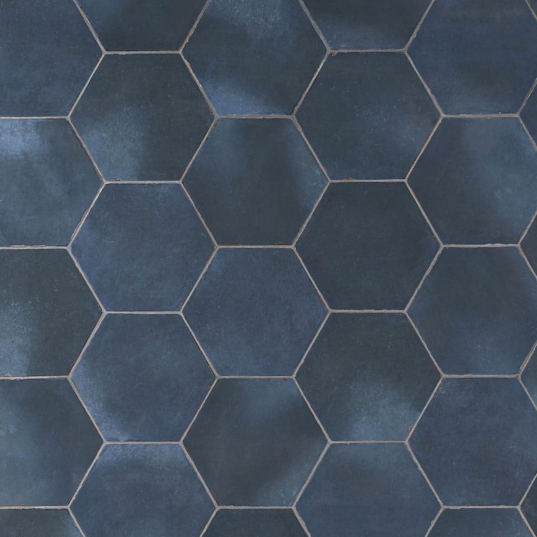 Bond Tile Palo Alto Hex Denim Blue 5.5 in. x 6 in. Porcelain Floor and Wall Tile (5.38 Sq. Ft. / Case)