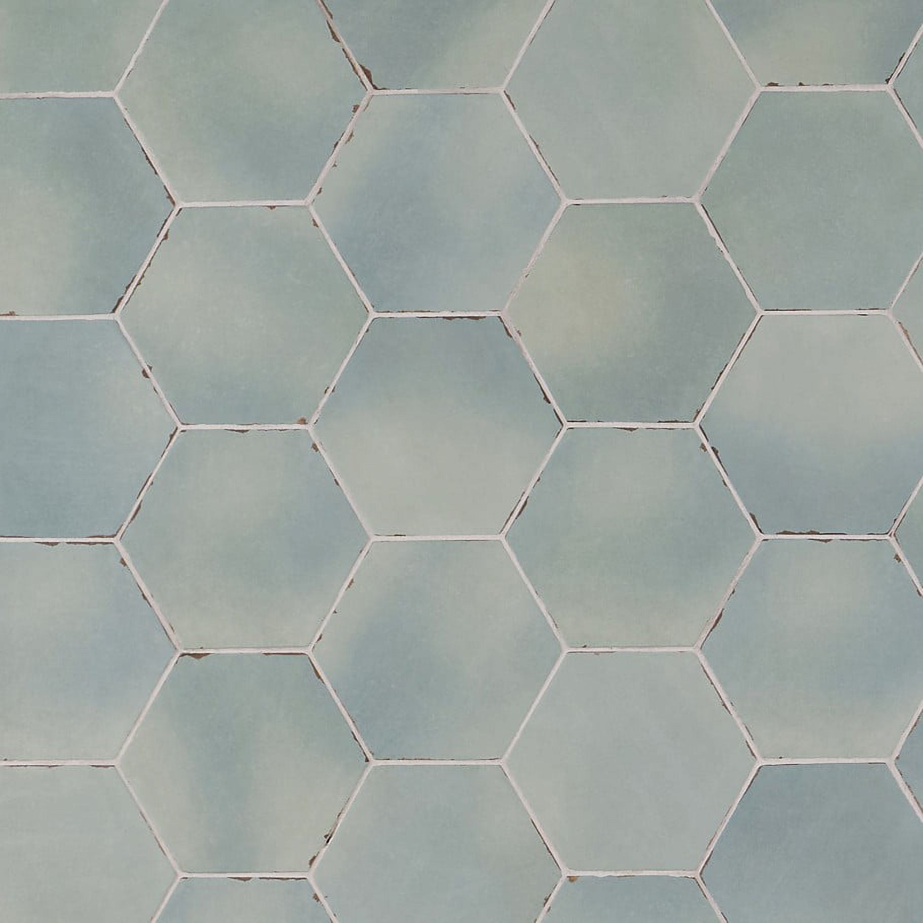 Bond Tile Palo Alto Hex Ocean Blue 5.5 in. x 6 in. Porcelain Floor and Wall Tile (5.38 Sq. Ft. / Case)