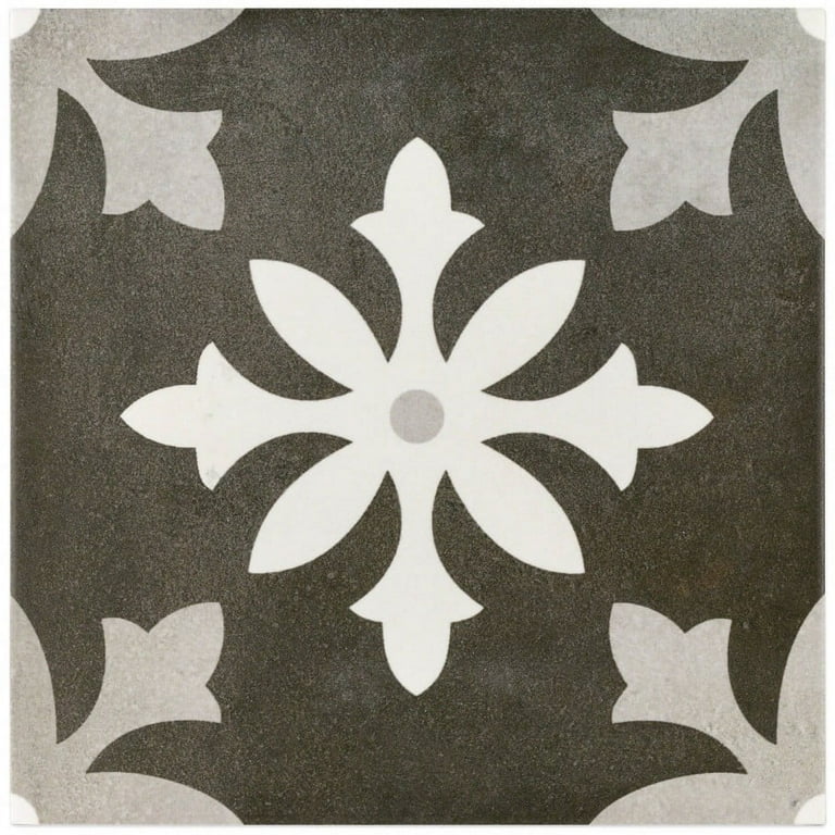 Picasso Nero 9x9 Glazed Porcelain Tile Picasso Nero 9x9 Glazed Porcelain Tile