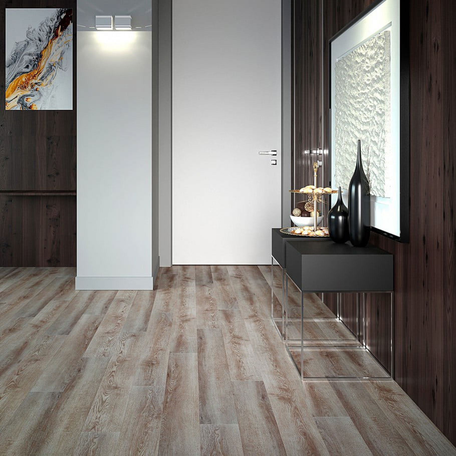 Bond Tile Polaris 28mil Modern Oak 6 in. x 48 in. Glue Down Luxury Vinyl Tile (8 Pieces 36 Sq. Ft. / Box)