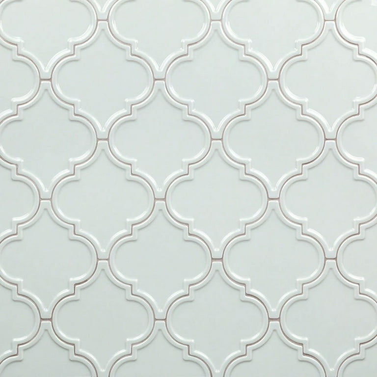 Bond Tile Roma White 6.25 in. x 7.25 in. Ceramic Arabesque Wall Tile (30 pieces 4.84 Sq. Ft. / Box) Bond Tile Roma White 6.25 in. x 7.25 in. Ceramic Arabesque Wall Tile (30 pieces 4.84 Sq. Ft. / Box)