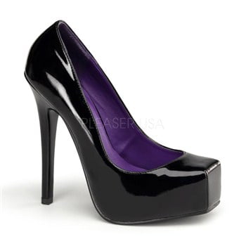 Bondage-01 5 1/2" Heel, 1" Hidden Square Toe Pump Shoes