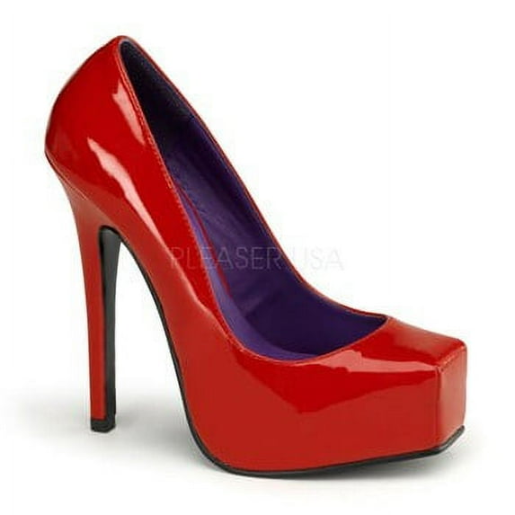 Bondage-01 5 1/2" Heel, 1" Hidden Square Toe Pump Shoes