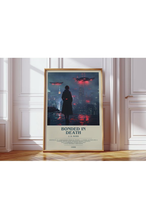 Bonded In Death By J. D. Robb Mystery Literary Wall Art Refined Edition Poster , Poster Print Only