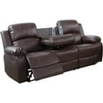 thumbnail image 1 of Bonded Leather Living Room Furniture Set Reclining Sofa Set Loveseat Furniture Sets in Living Room Sofa Recliners (Sofa, Brown), 1 of 12