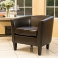 thumbnail image 1 of Bonded Leather - Modern Look - Library for Reading - Comfortable Club Chair, 1 of 6