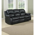 thumbnail image 1 of Bonded Leather Recliner Sofa, Black, 1 of 1