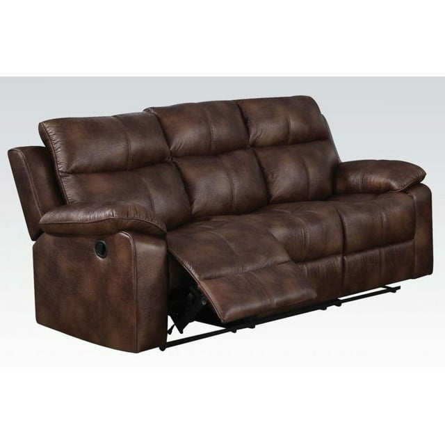 Bonded Leather Sectional Sofa, Light Brown