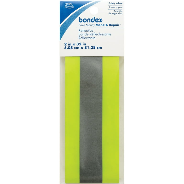 Bondex Iron-On Fluorescent Reflective Tape, 2x32