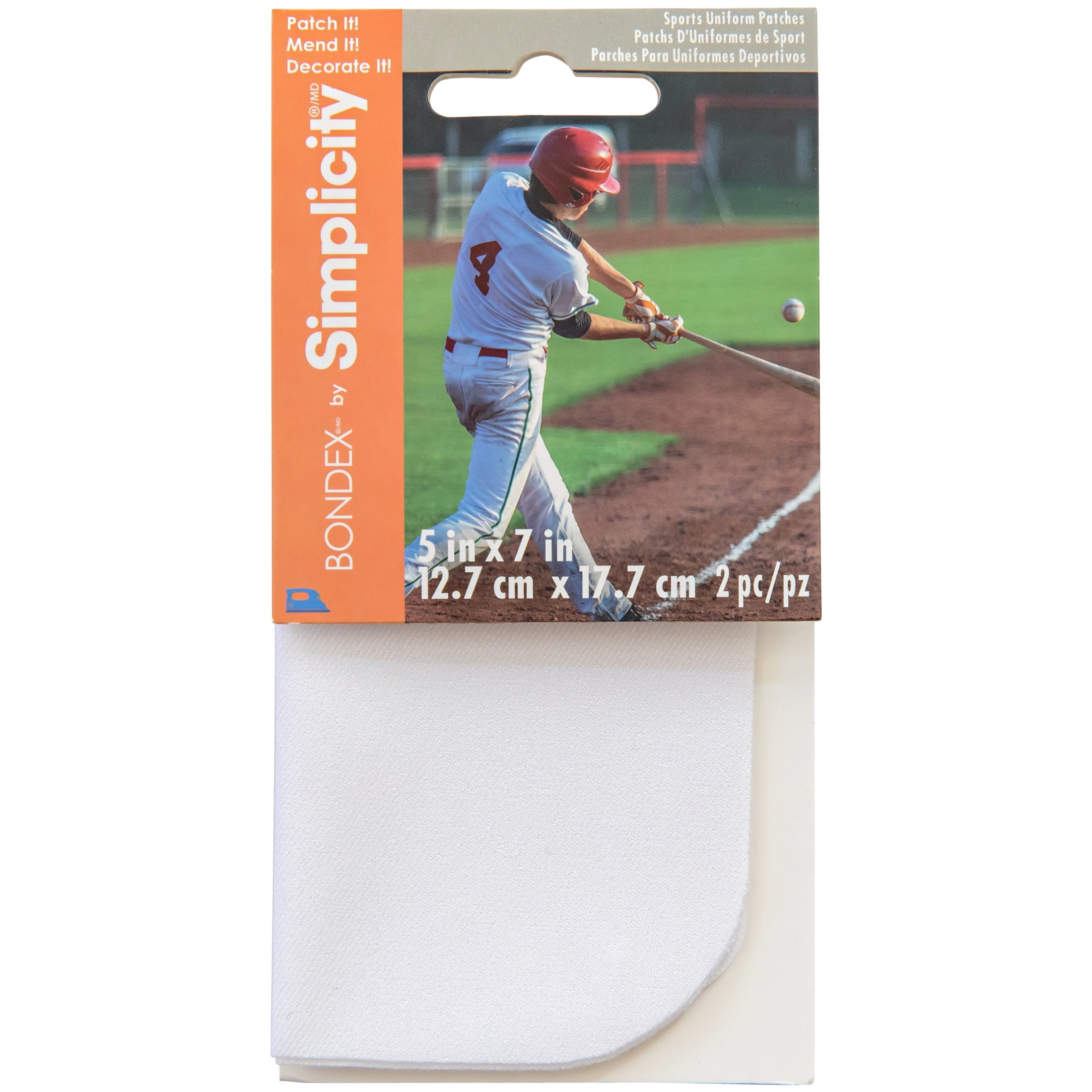 Bondex White 5"x7" Sport Uniform Patches, 2 Pieces