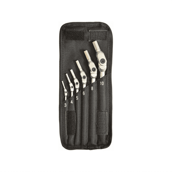 Bondhus 10 6 Piece Chrome Hex Pro Pivot Head Hex Wrench Set - Metric