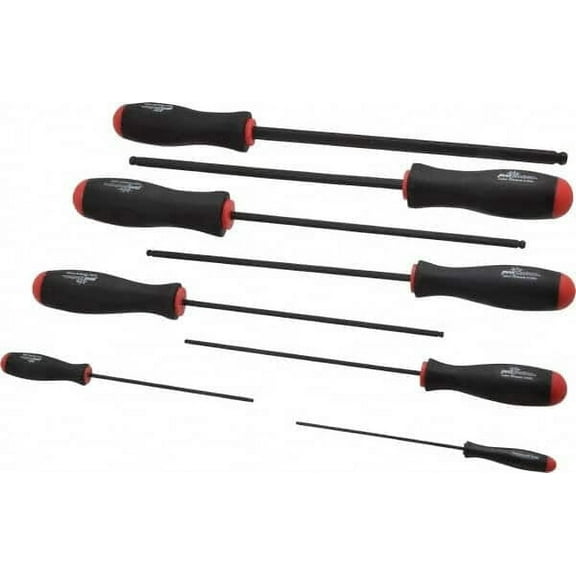 Bondhus 10733 Set 8 Ball End Screwdrivers 2-10mm - Long
