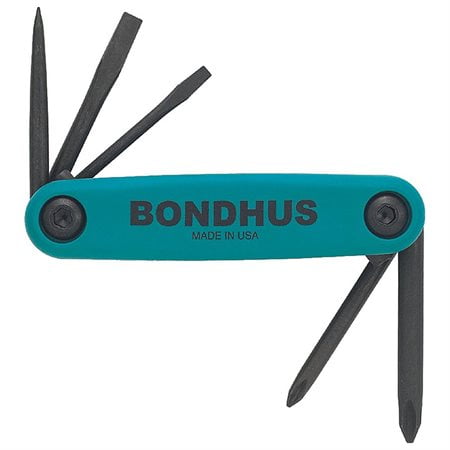 Utility Gorillagrip Fold-Up Phillips #1 & #2, Slotted 1/8" & 3/16" + Awl, Protanium High Torque Steel With Proguard Finish - Bondhus USA