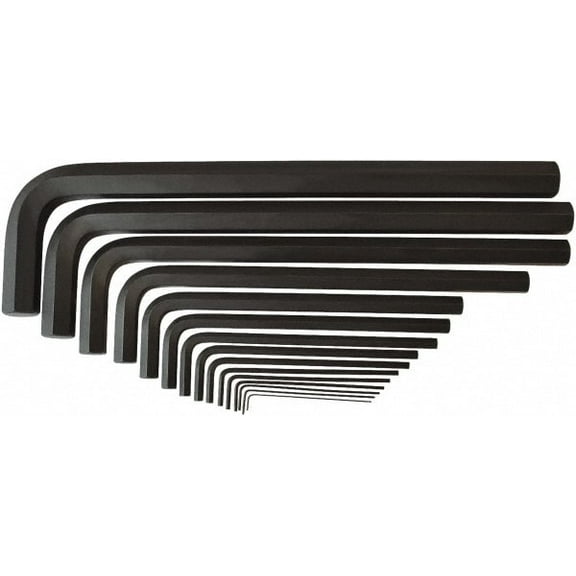 Bondhus 12349 Hex Tip Key L Wrench Set Long Arm Pouched Sizes .89 - 19mm,15PC