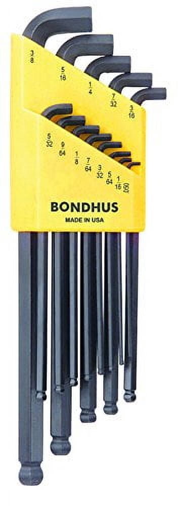 Bondhus 13-Piece Balldriver Screwdriver Set – GoldGuard Finish | Sizes .050” To 3/8”, ComfortGrip Handles, USA Made