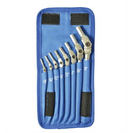 Bondhus 17 8 Piece Chrome Hex Pro Pivot Head Hex Wrench Set