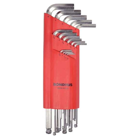 Bondhus - 17095 - Bondhus 17095 Set of 15 Balldriver L-wrenches with BriteGuard Finish