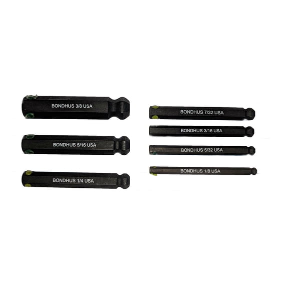 Bondhus 23445 ProHold Socket Hex Bits Set, 2", 7 Piece (Bits and case only)