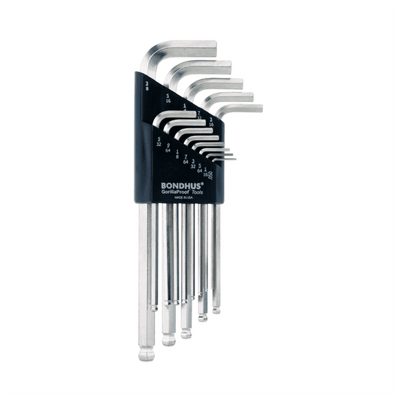 Bondhus 26937 13pc Ball End L - Wrench w/ Bright Finish - Black & Silver
