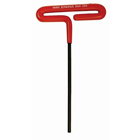 Bondhus 46464 5mm Hex Tip Cushion Grip Loop T-Handle ProGuard Finish,172mm,2-pc