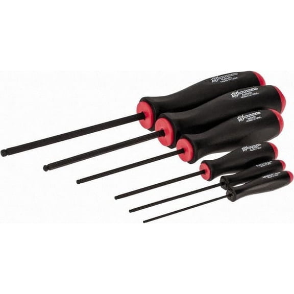 Bondhus 6 Piece, 1.5 to 5mm Ball End Hex Driver Set Comes in Vinyl Pouch