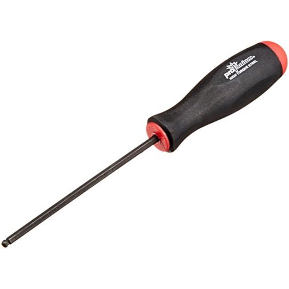 bondhus 74654 2.5mm prohold ball end tip screwdriver with proguard finish, 69mm, 2-piece