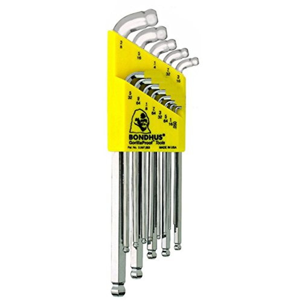 Bondhus 77037 Stubby Dbl Ball End L Wrench Set w BriteGuard Extra