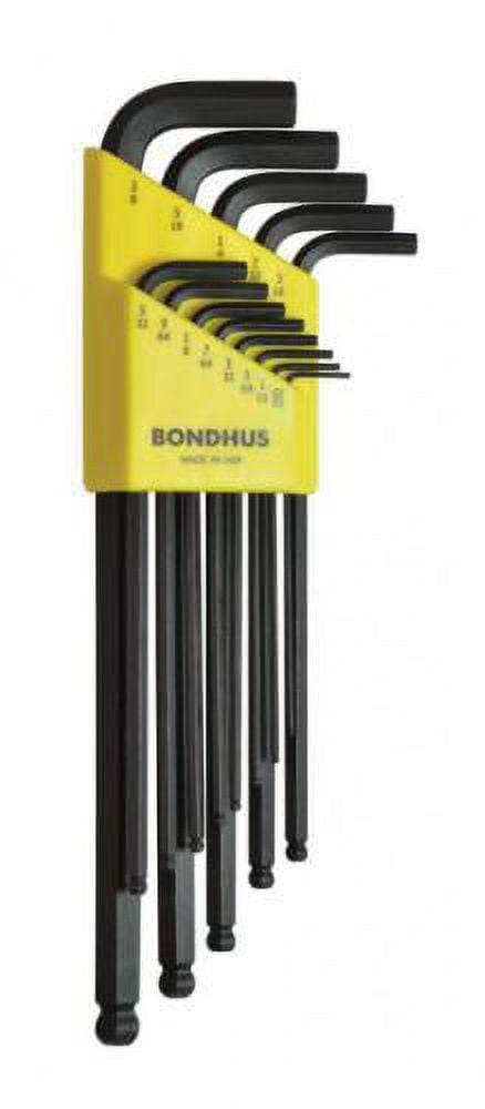 Bondhus 10937 Hex Key Wrench Set, Sizes .050-3/8 Inch, Set of 13