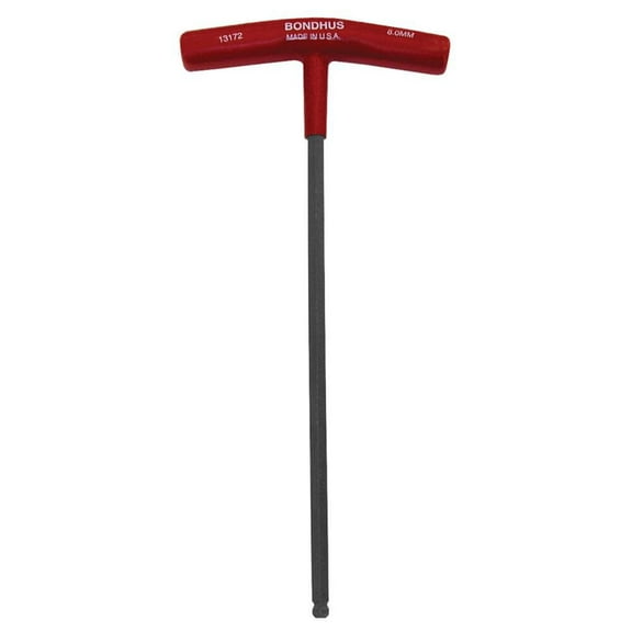 Bondhus Balldriver T-Handle Hex Keys, 6 mm, 10.5 in Long - 1 EA (116-13168)