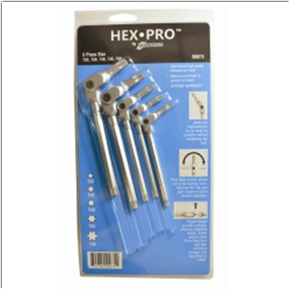 Bondhus Corp. 5PC HEX PRO PIVOT HEAD TORX WRENCH SET