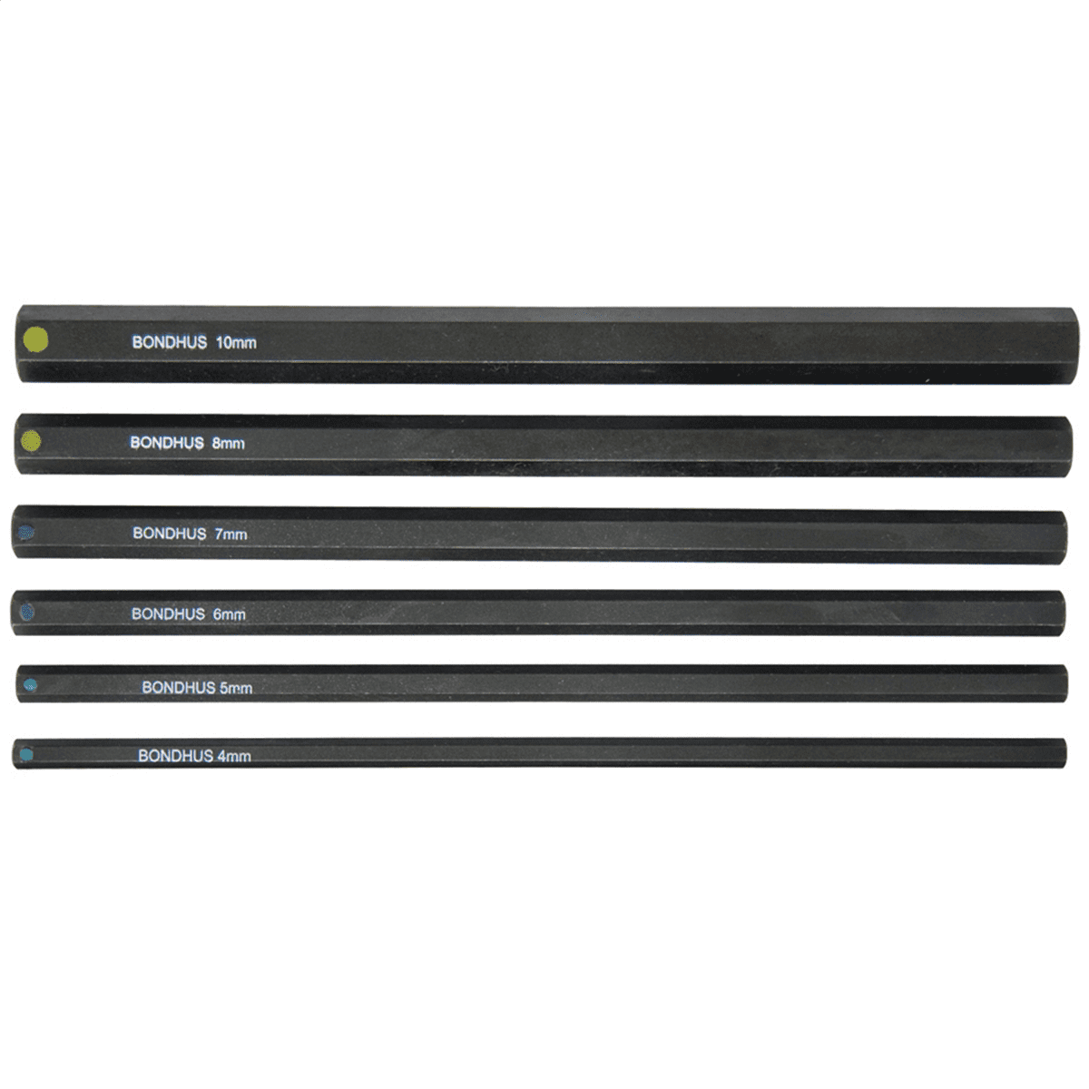 Bondhus 23296 ProHold Socket Hex Bit Set – 9-Piece, USA-Made, Chamfered Tips For Maximum Torque & No Stripping