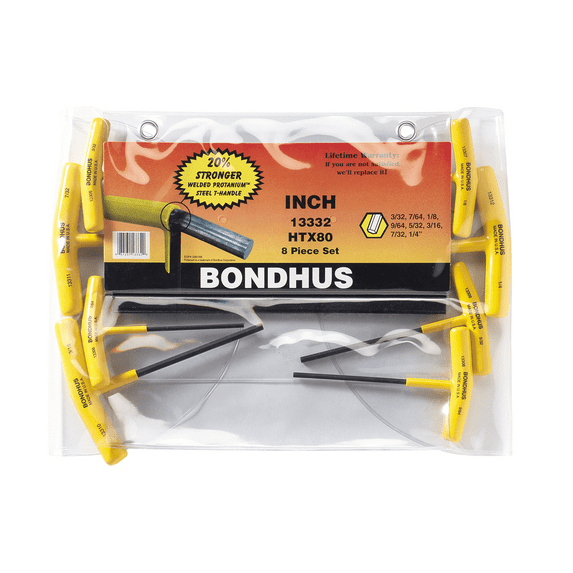 Bondhus Corp. 8pc Set Graduated T-Hnds 3/32-