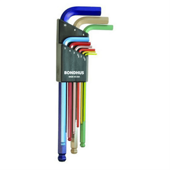 Bondhus Corp. 9 Pc ColorGuard L Wrench Long