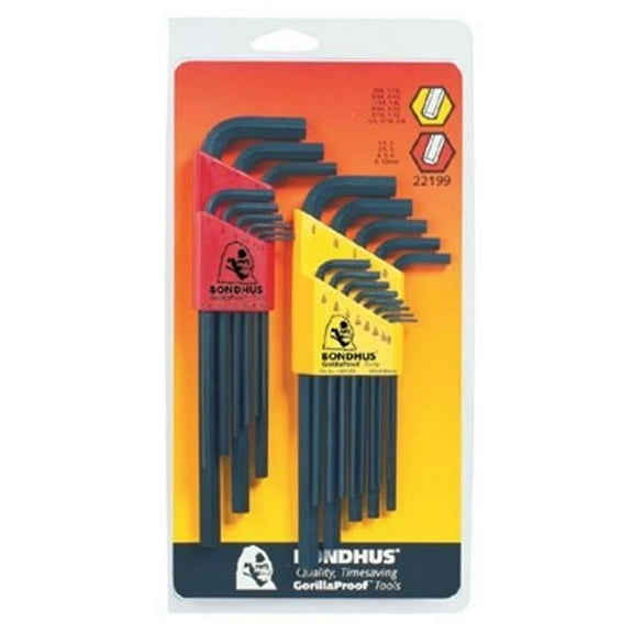Bondhus Inch-Mm Hex L-Wrench Setw-12137 & 1