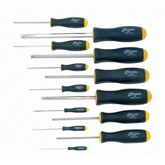 Bondhus, Protanium Steel 14.25" x 8" x 2.50" Balldriver Thermoplastic Screwdriver Set 13 Pieces