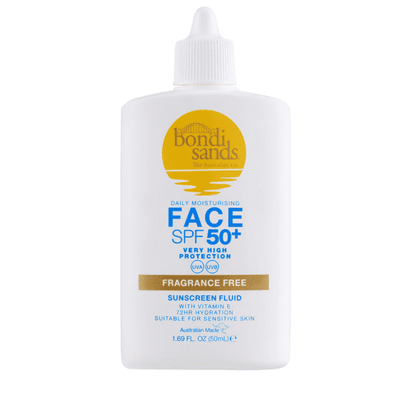 Bondi Sands Fragrance Free Sunscreen Fluid for Face SPF 50+