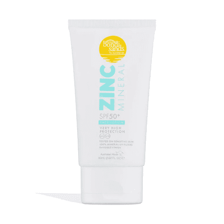 Bondi Sands Water-Resistant Paraben-Free Mineral Sunscreen Lotion for Face, SPF 50, Fragrance-Free