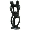 thumbnail image 1 of Stoneage Arts Family Love Parent with Child Bonding Sculpture, Ujamaa - Hand Carved in Kenya (Black, 12 Inch / 2 Parents & Child), 1 of 5