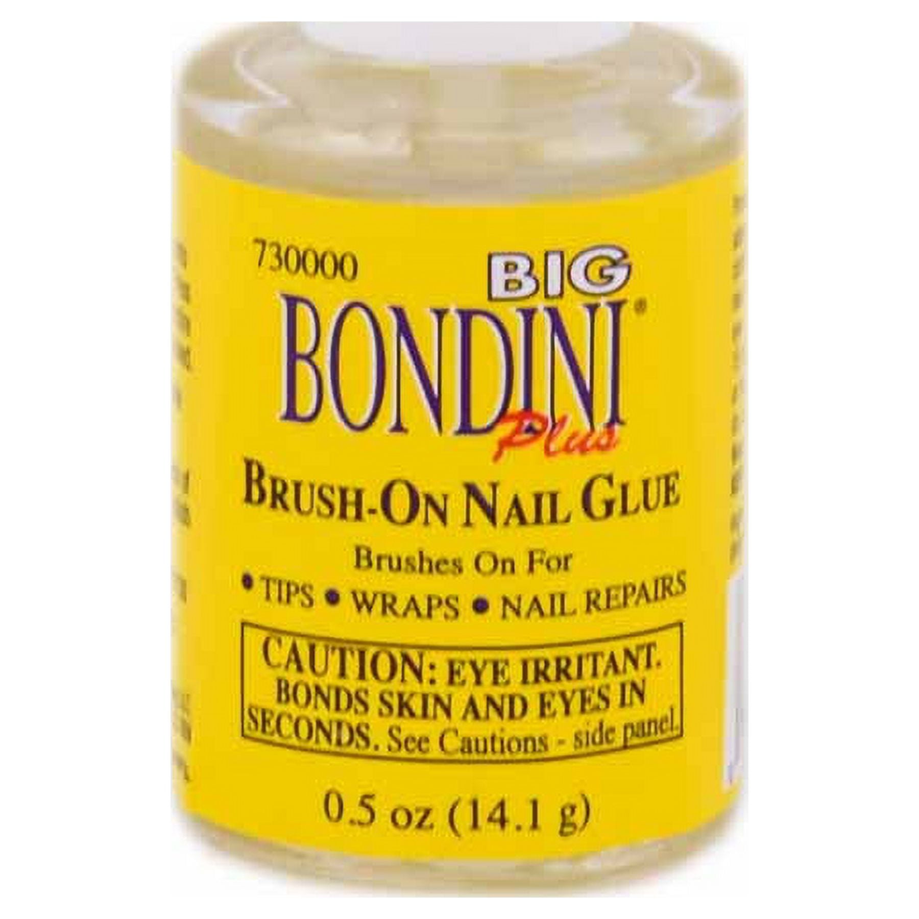 Bondini Nail Supplements Big Plus Brush On Nail Glue, 0.5 oz