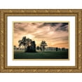 thumbnail image 1 of Bondioli, Denis 18x13 Gold Ornate Wood Framed with Double Matting Museum Art Print Titled - Old Abandoned House Covered By Vegetation At Sunset, 1 of 4