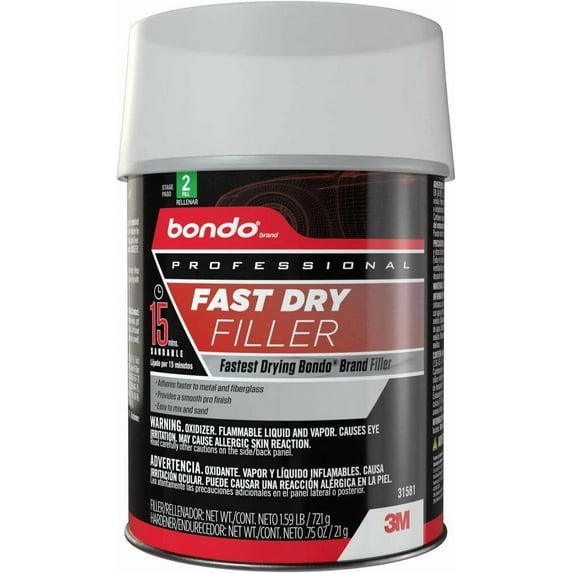 Bondo 3M Professional Fast Dry Filler Quart