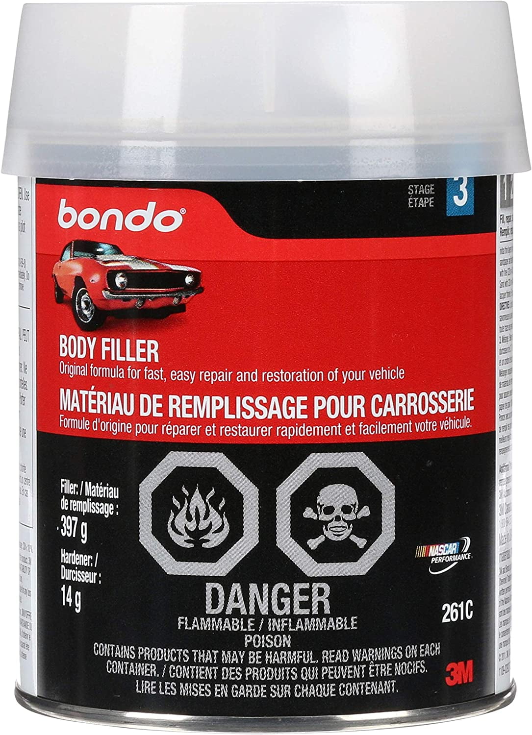 Bondo Body Filler, Original Formula for Fast, Easy Repair & Restoration