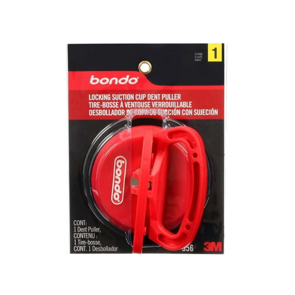 Bondo Double Locking Suction Cup Dent Puller, Pulls Out Large Dents Without Leaving Holes Behind, 2 in x 5 in x 7 in, 1 Puller