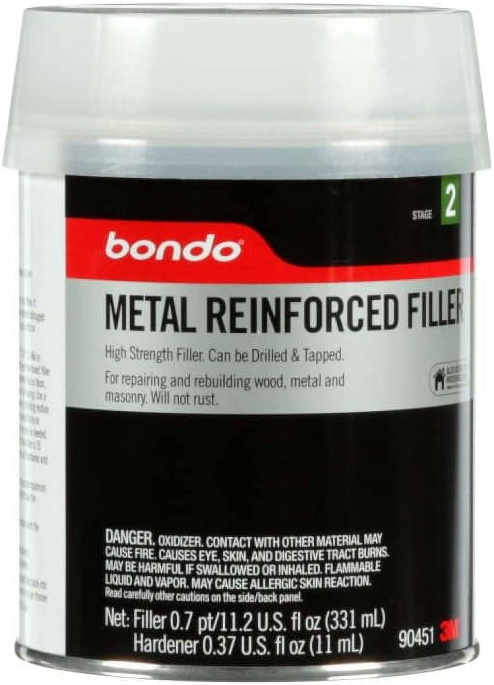 Bondo Metal Reinforced Filler High Strength Filler, Can be Drilled