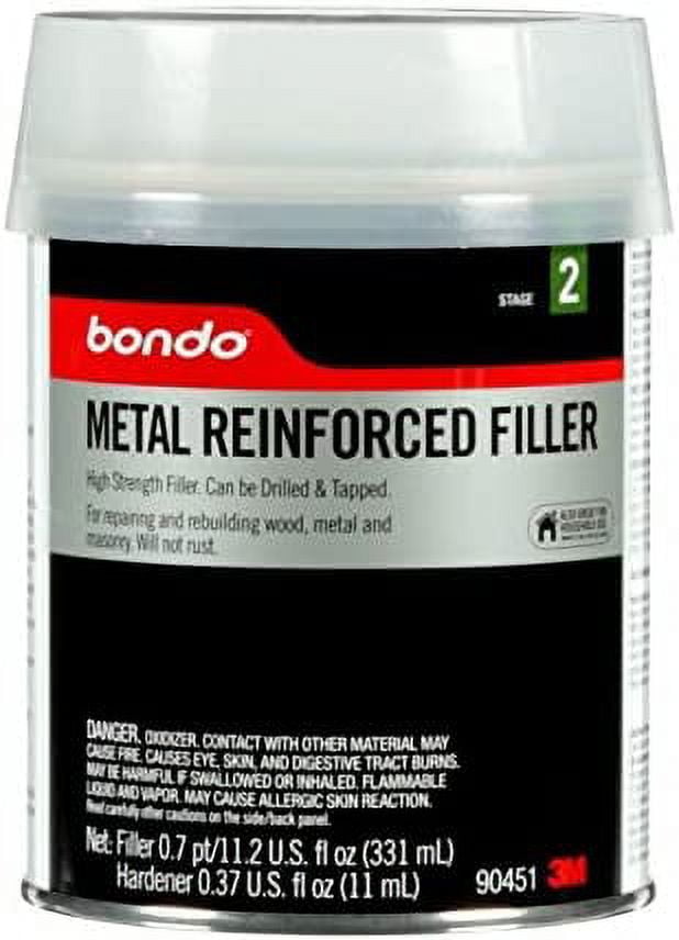 Bondo Metal Reinforced Filler High Strength Filler, Can be Drilled