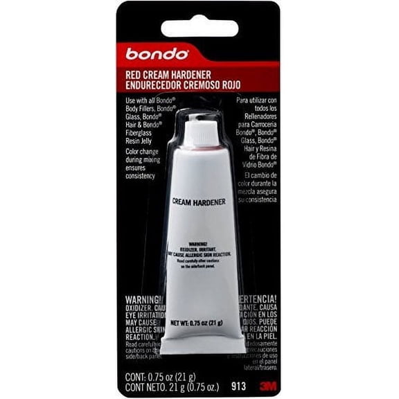 3M Bondo Red Cream Hardener - Color-Changing, Ensures Consistency - 16.5 oz  Residential Use, Standard Application